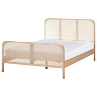 BETT mit Lattenrost 140/200 cm Kiefernholz Hellbraun Gonfaron - Hellbraun, Holz (140/200cm) - Beliani