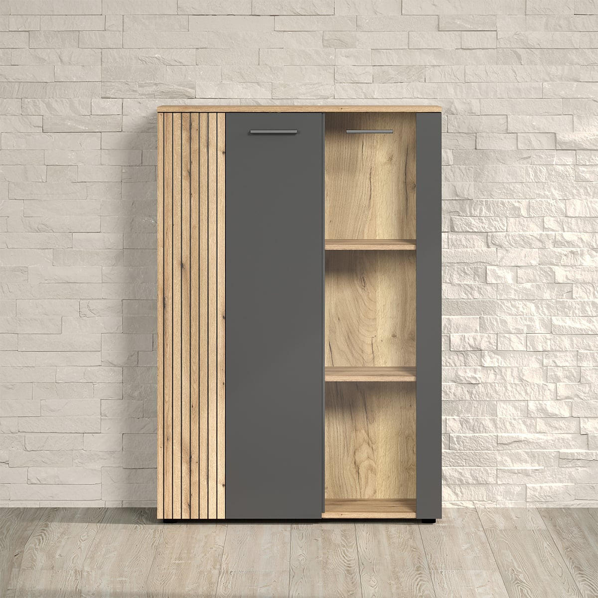 HIGHBOARD Esteban Anthrazit - Anthrazit, Holzwerkstoff (90/132/34cm) - Trendteam