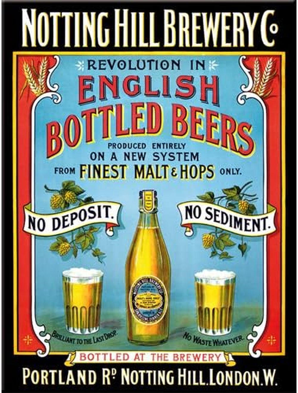 MAGNET 6/8 cm English Bottled Beers - Multicolor, Metall (6/8/0.1cm) - Nostalgic-Art