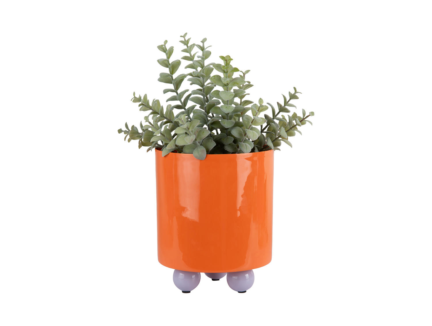 BLUMENTOPF Double Funky Orange 18/18/21 cm - Orange, Metall (21cm) - Present Time