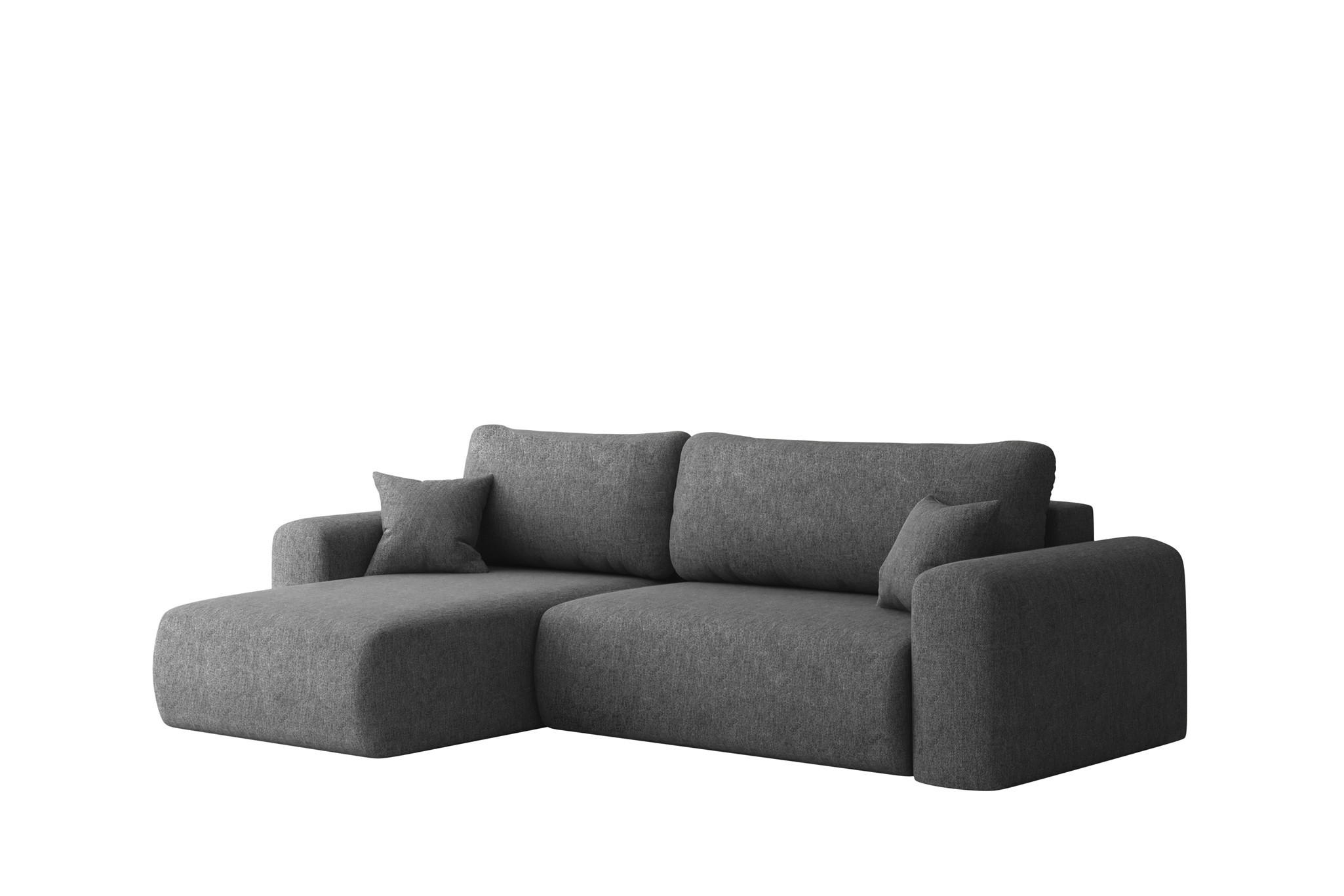 ECKSOFA Flora In Verita - Dunkelgrau, Holzwerkstoff/Textil (145/272cm) - Fun Möbel
