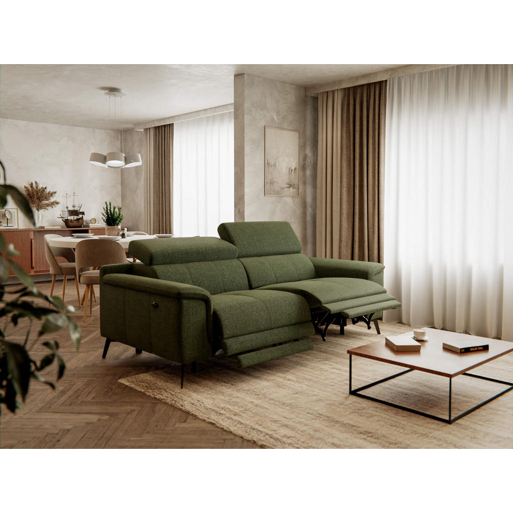 Thumbnail - Courtois Laville Relaxsofa, Olivgrün, Textil, Rechteckig, 212x82x103 cm, Wohnzimmer, Sofas & Couches, Sofas, Heimkino So...