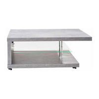 COUCHTISCH Lohmar steinfarben 107 / 67 / 42cm - Grau, Holz/Holzwerkstoff (67/107/42cm) - Feldmann-Wohnen