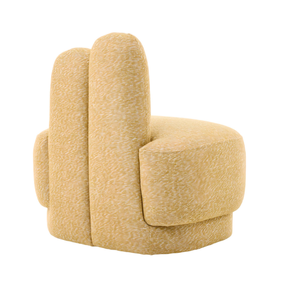 OTTOMAN Bunny-ear tyg stoppad med kaninöron - Gul, Textil (54/54/41.5cm) - Urban Meuble