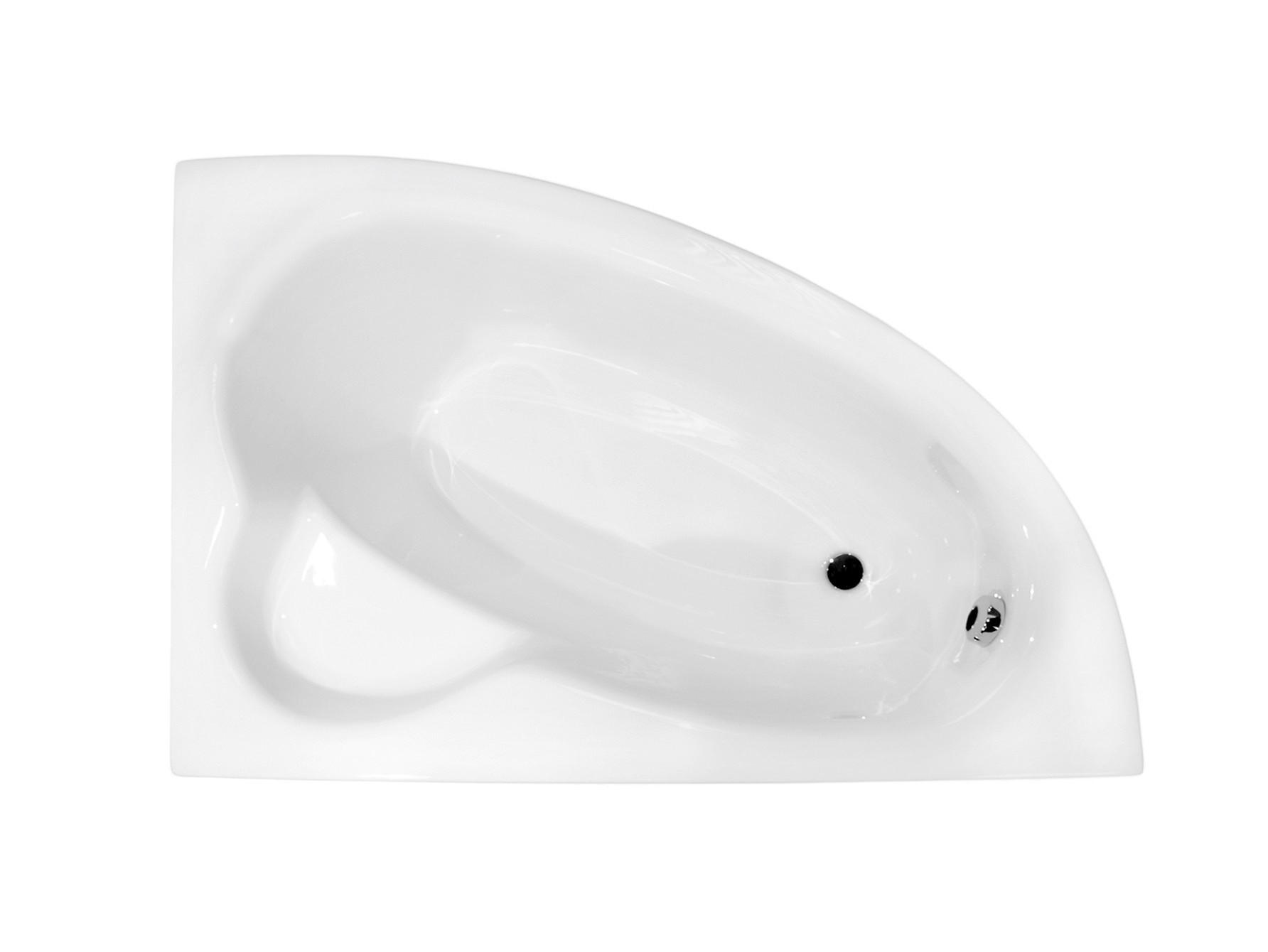 BADEWANNE Eckwanne NATALIA 150/100 Rechts mit Schürze Ablauf Füße - Weiß, Kunststoff (100/59.5/150cm) - bad land