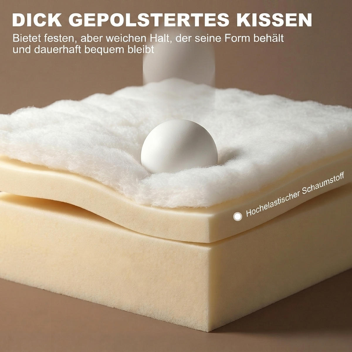 BÄDDFÅTÖLJ i polyester, mörkgrå - Beige/Brun, Textil/Metall (75/84/90cm) - HOMCOM