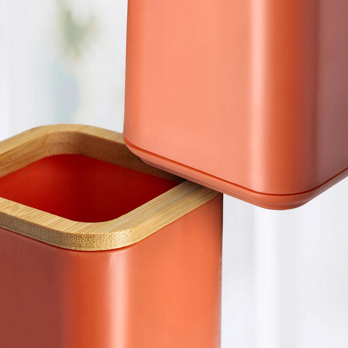 BADEZIMMERBECHER aus Bambus rosa - Rosa, Kunststoff (8/11cm) - KADAX