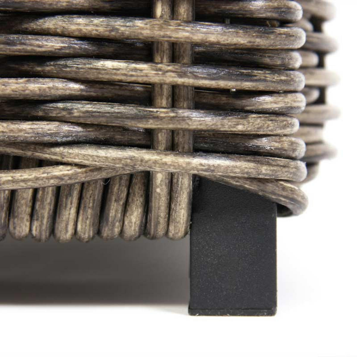 MODULARES POLY-RATTAN SOFA rechteck Grau - Grau, Holz (58/110/39cm) - MCW