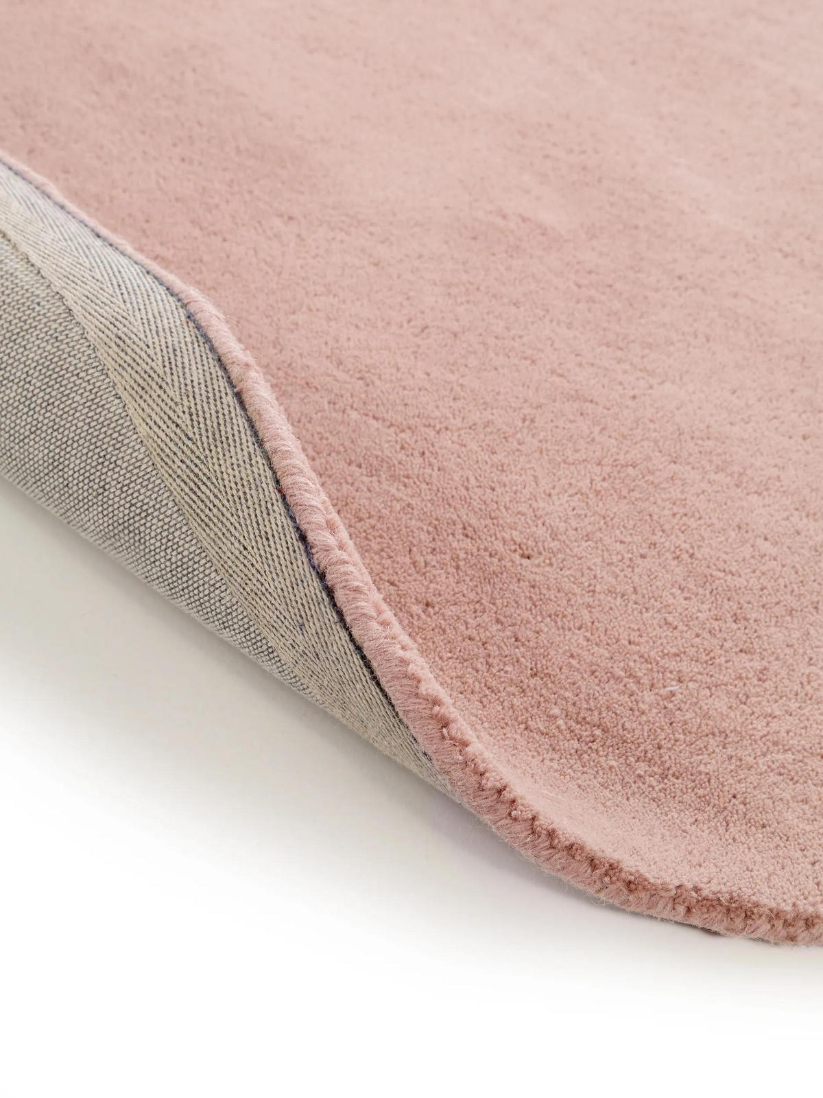 WOLLTEPPICH Bent Rosa ø 150 cm rund - Rosa, Textil (150/150cm) - benuta Nest