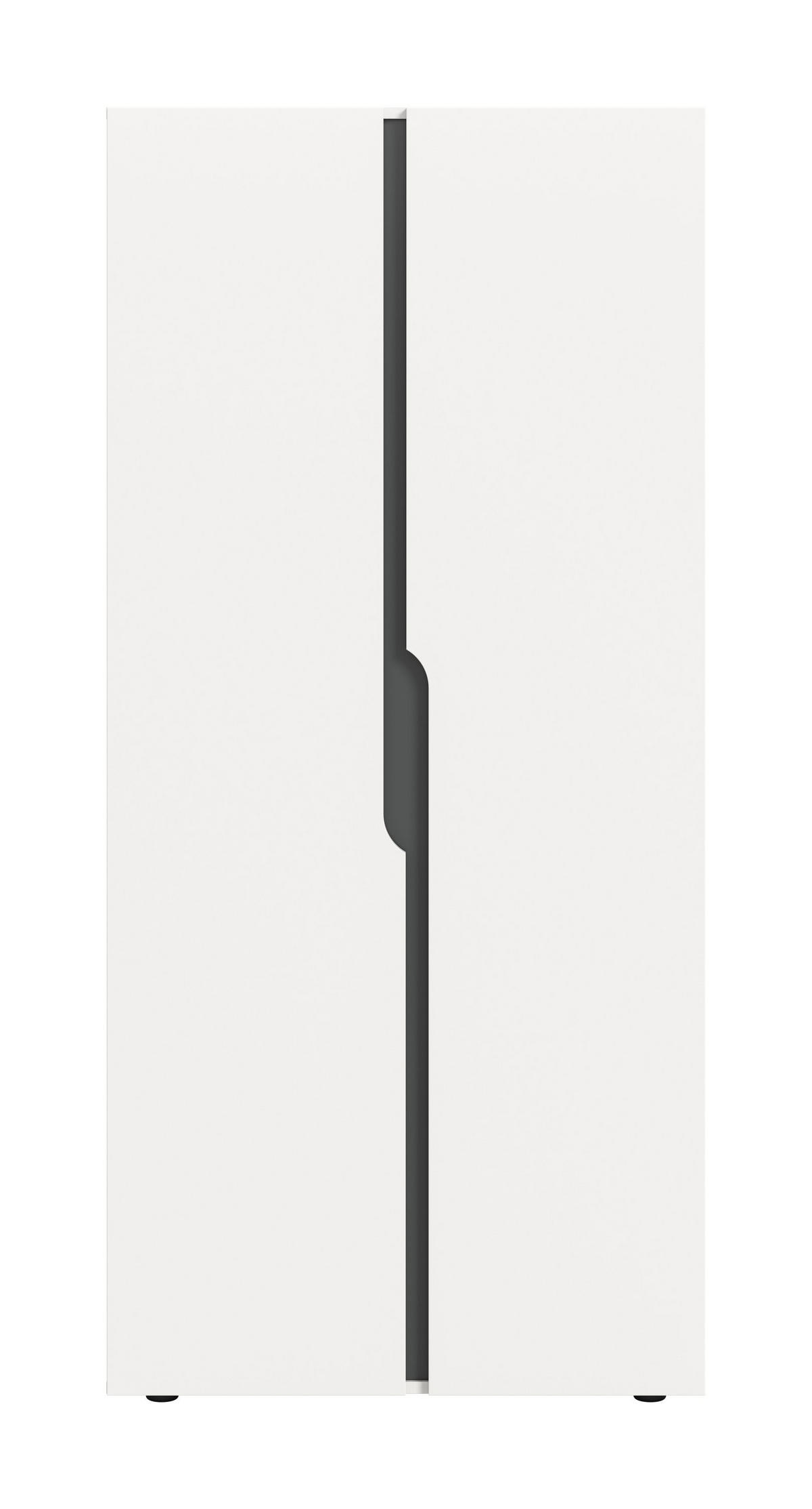 KLEIDERSCHRANK 2TÜRIG Anga weiß 80/51/180 cm - Weiß, Holzwerkstoff (80/180/51cm) - Xonox