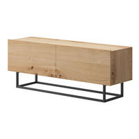 LOWBOARD Enjoy Eiche Artisan 120 / 37 / 47cm - Eichefarben/Schwarz, Holz/Holzwerkstoff (120/47/37cm) - Feldmann-Wohnen