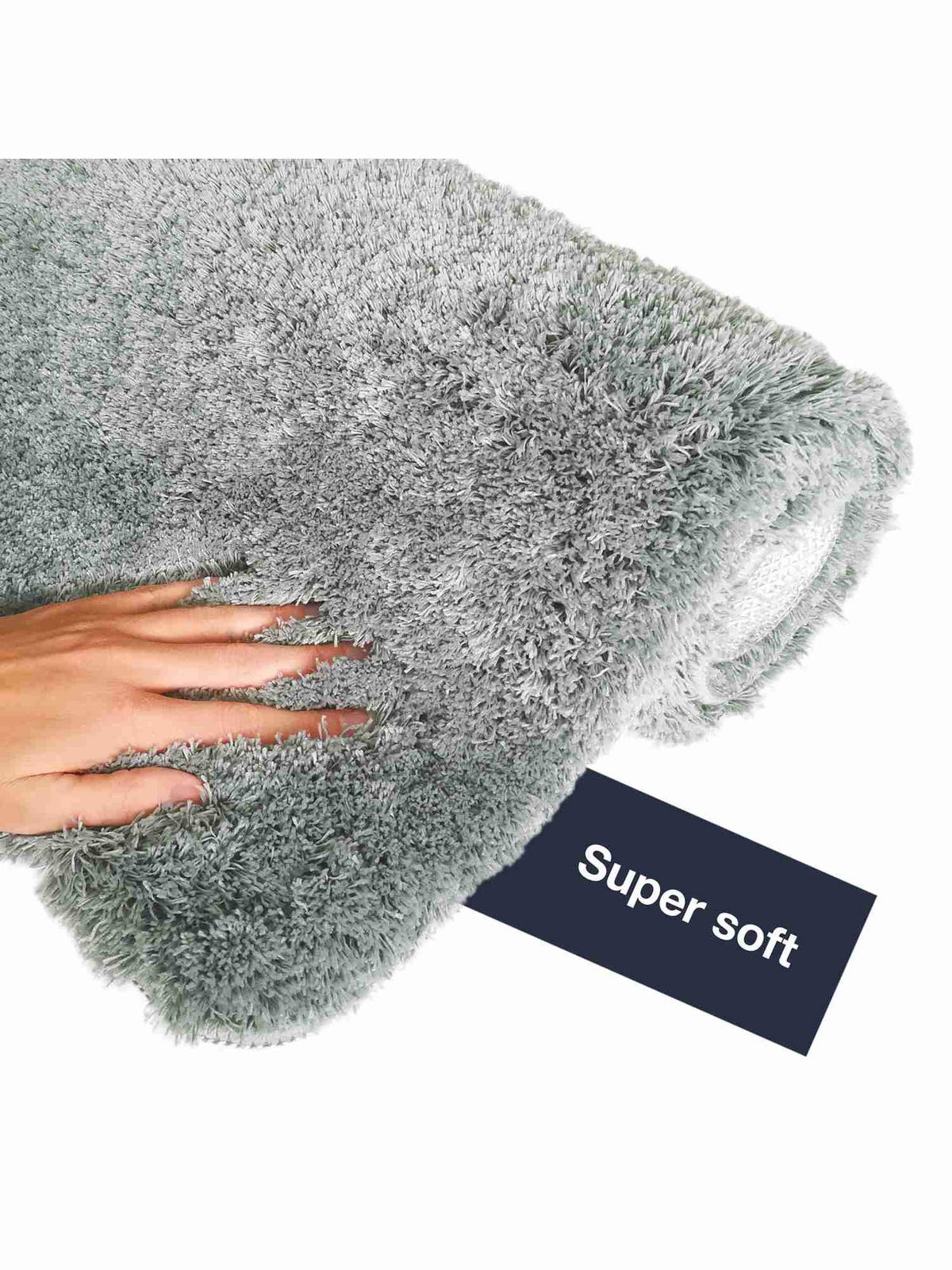 HOCHFLOR BADEMATTEN MALMÖ - Petrol, Textil (71/71cm) - WohnDirect