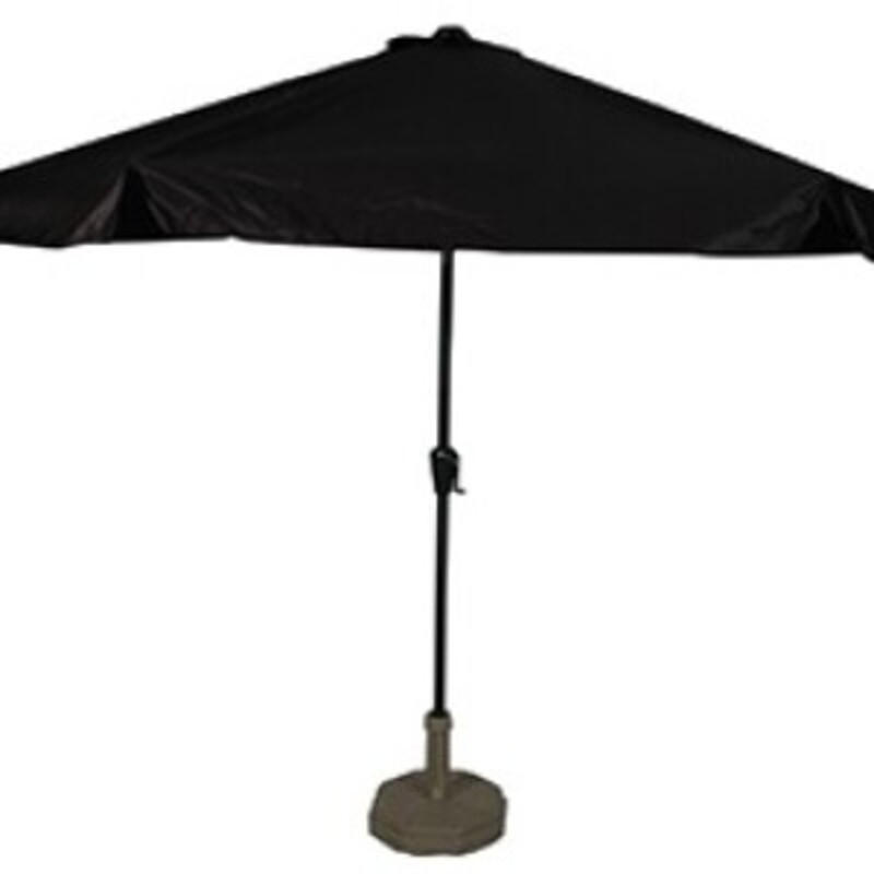 SONNENSCHIRM ZUM AUFKLAPPEN Gemini - Schwarz - 300/300/ cm - Schwarz, Metall (300/300cm) - Lesli Living
