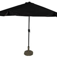 SONNENSCHIRM ZUM AUFKLAPPEN Gemini - Schwarz - 300/300/ cm - Schwarz, Metall (300/300cm) - Lesli Living