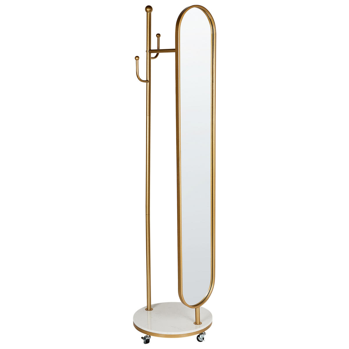 GARDEROBENSTÄNDER LORENA 172 cm Lorena - Goldfarben/Weiß, Metall (44/172/10cm) - Beliani