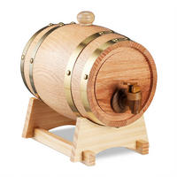 SUD na víno - svetlohnedá, kov/drevo (16/23/24cm) - Relaxdays