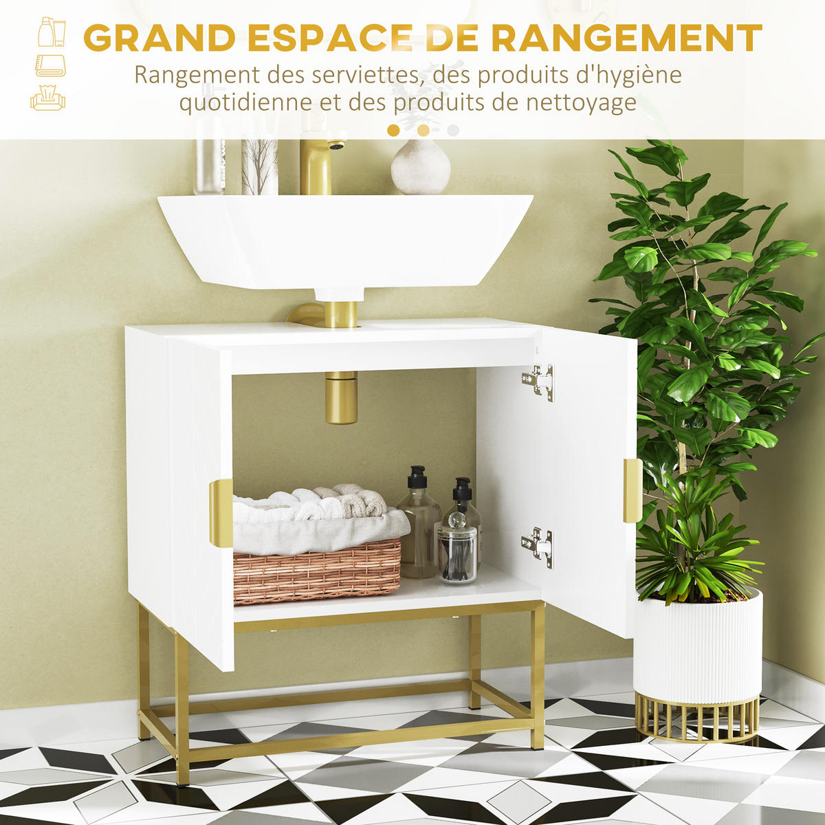HÄNGESCHRANK Weiß 1 Stück - Weiß, Kunststoff (60/65/30cm) - GiPP