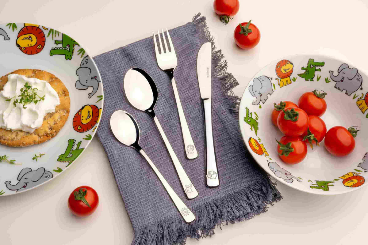 KINDERBESTECK Bambini silber 4-tlg. - Silberfarben, Metall - Leonardo Living
