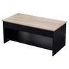 COUCHTISCH Hedda Schwarz und Holz - Hellbraun/Schwarz, Holzwerkstoff (100/50/58cm) - Happy Garden