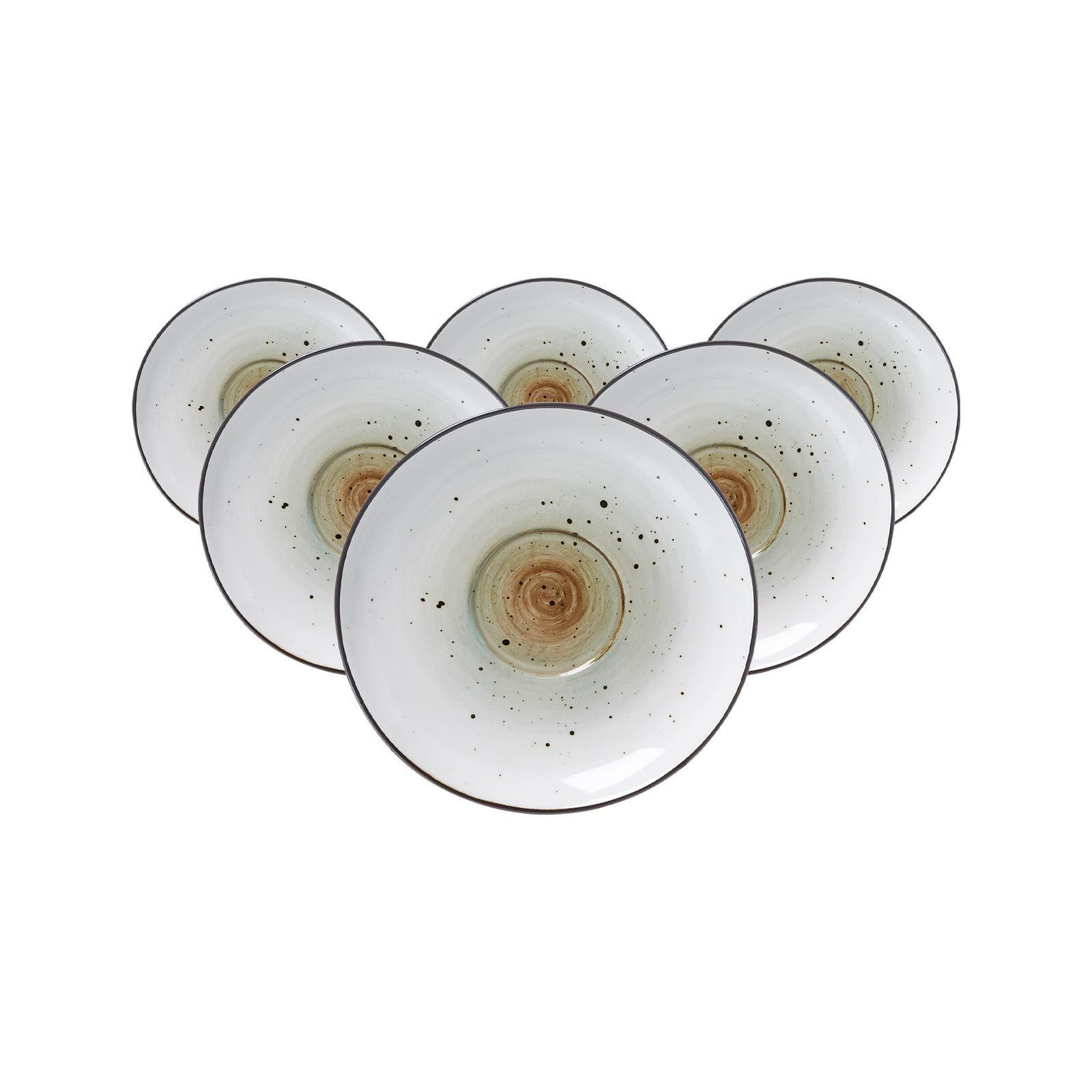 KAFFEEUNTERTASSEN Cosmo grau ø 14 cm 6er Set - Grau, Keramik (14cm) - Ritzenhoff Breker