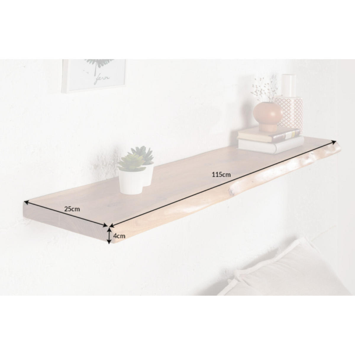 WANDREGAL MAMMUT Akazie 115cm - Braun, Holz (115/4/25cm) - riess-ambiente