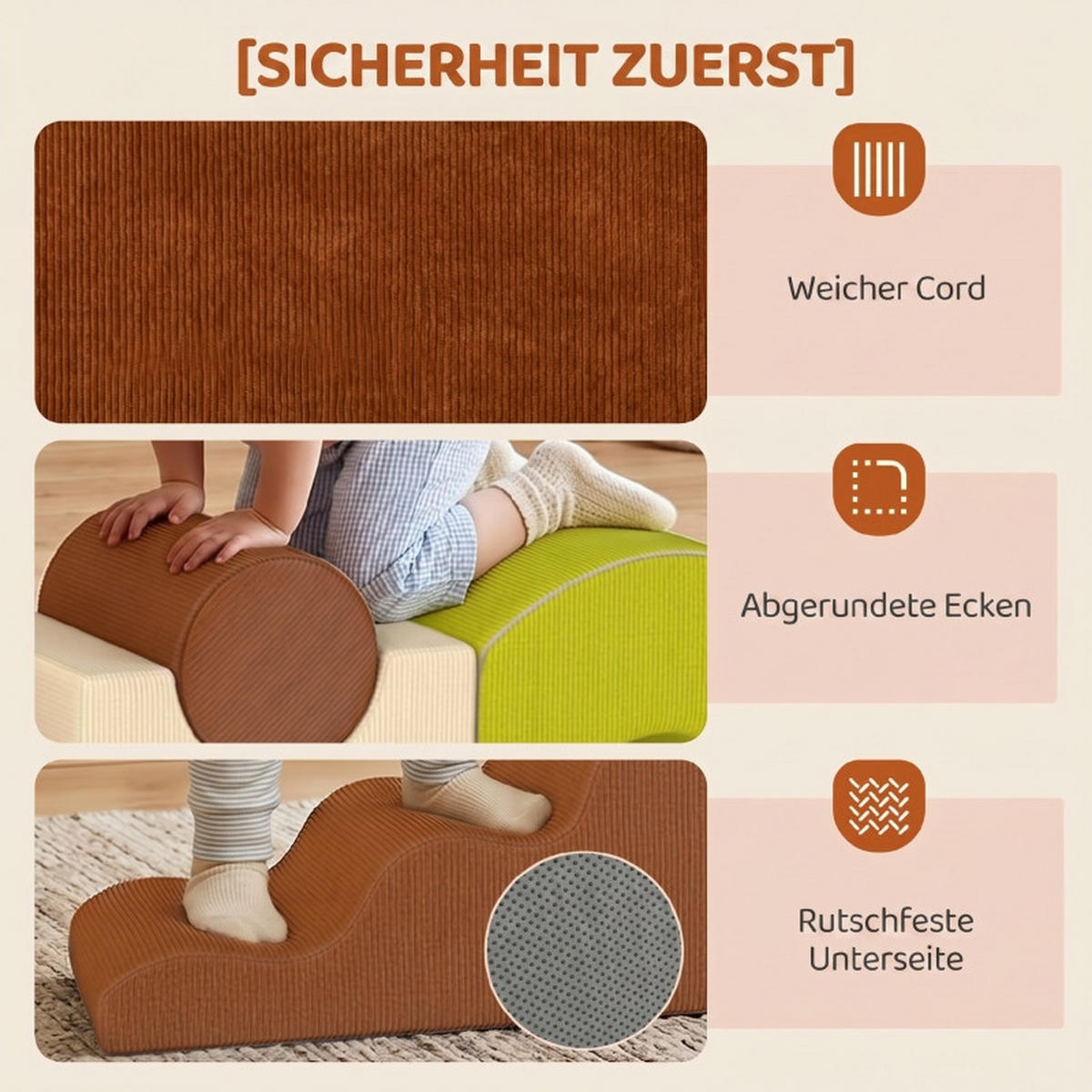 KONSTRUKTIONSSPIELZEUG Bausteine - Multicolor, Textil (35/36/177cm) - Korfee