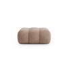 POUF Koge aus Samt dunkelbeige - Mokka, Textil (95/40/95cm) - Cosmopolitan Design