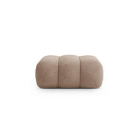 POUF Koge aus Samt dunkelbeige - Mokka, Textil (95/40/95cm) - Cosmopolitan Design