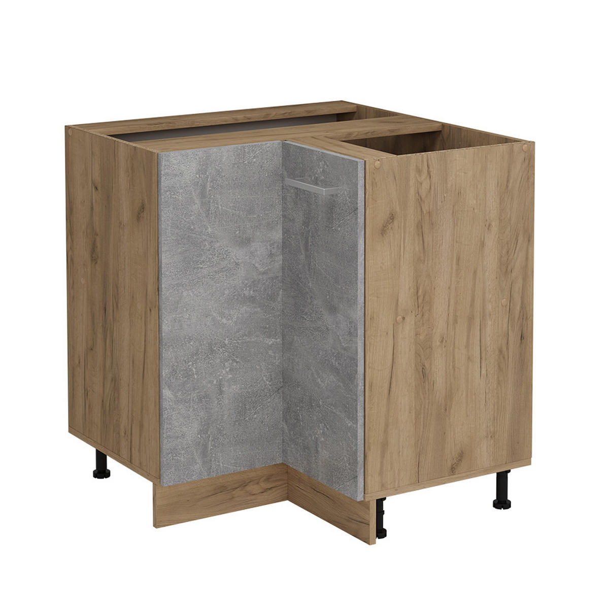 Honigeiche/Grau, Holzwerkstoff (75.6/81.6/46cm) - Vicco