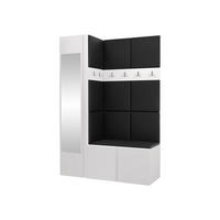 GARDEROBEN-SET Orion X - Schwarz/Weiß, Holzwerkstoff/Kunststoff (124/186/46cm) - MIRJAN24