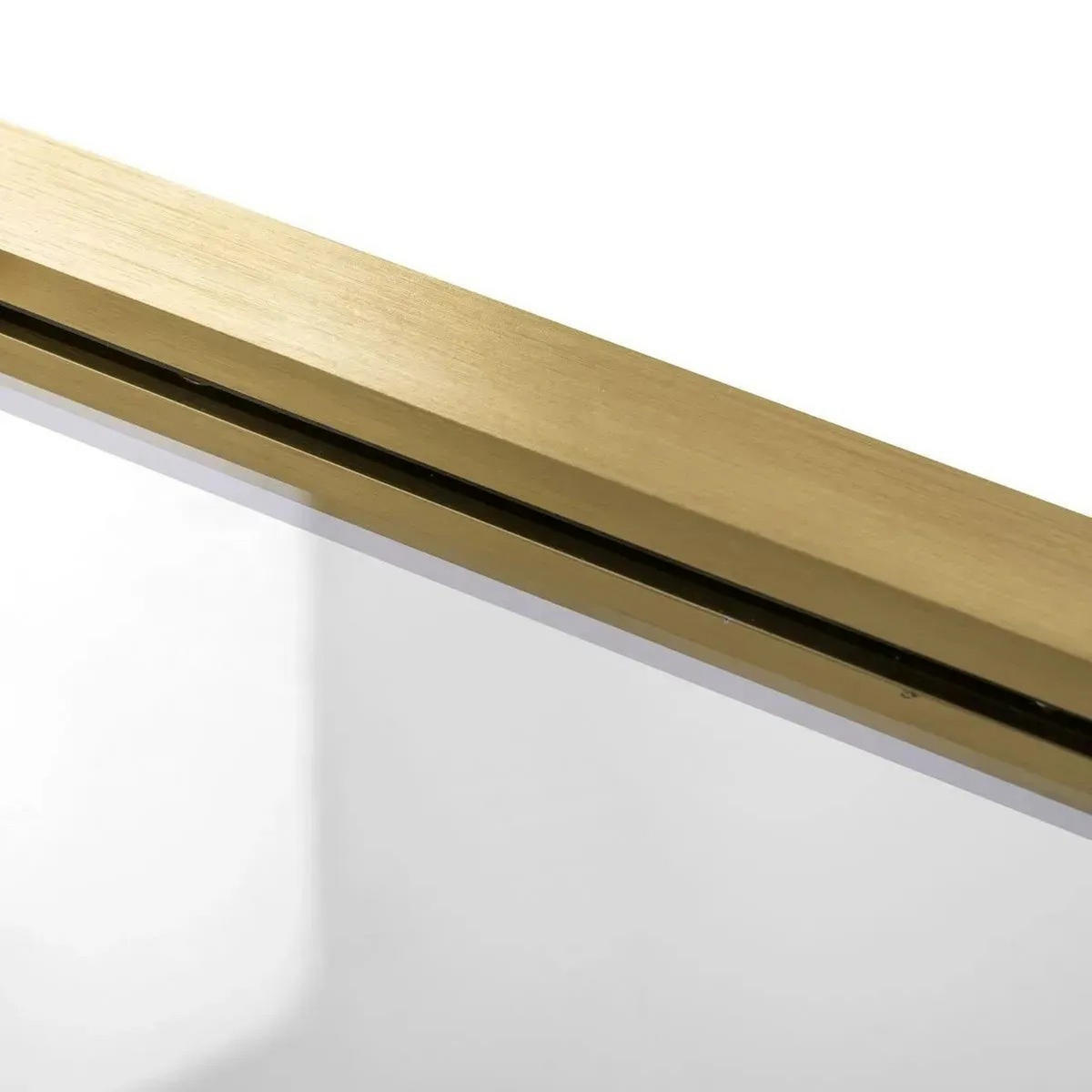 DUSCHKABINE Rea Rapid Swing Brush Gold 100x90 - Goldfarben, Glas (100/90/195cm) - REA