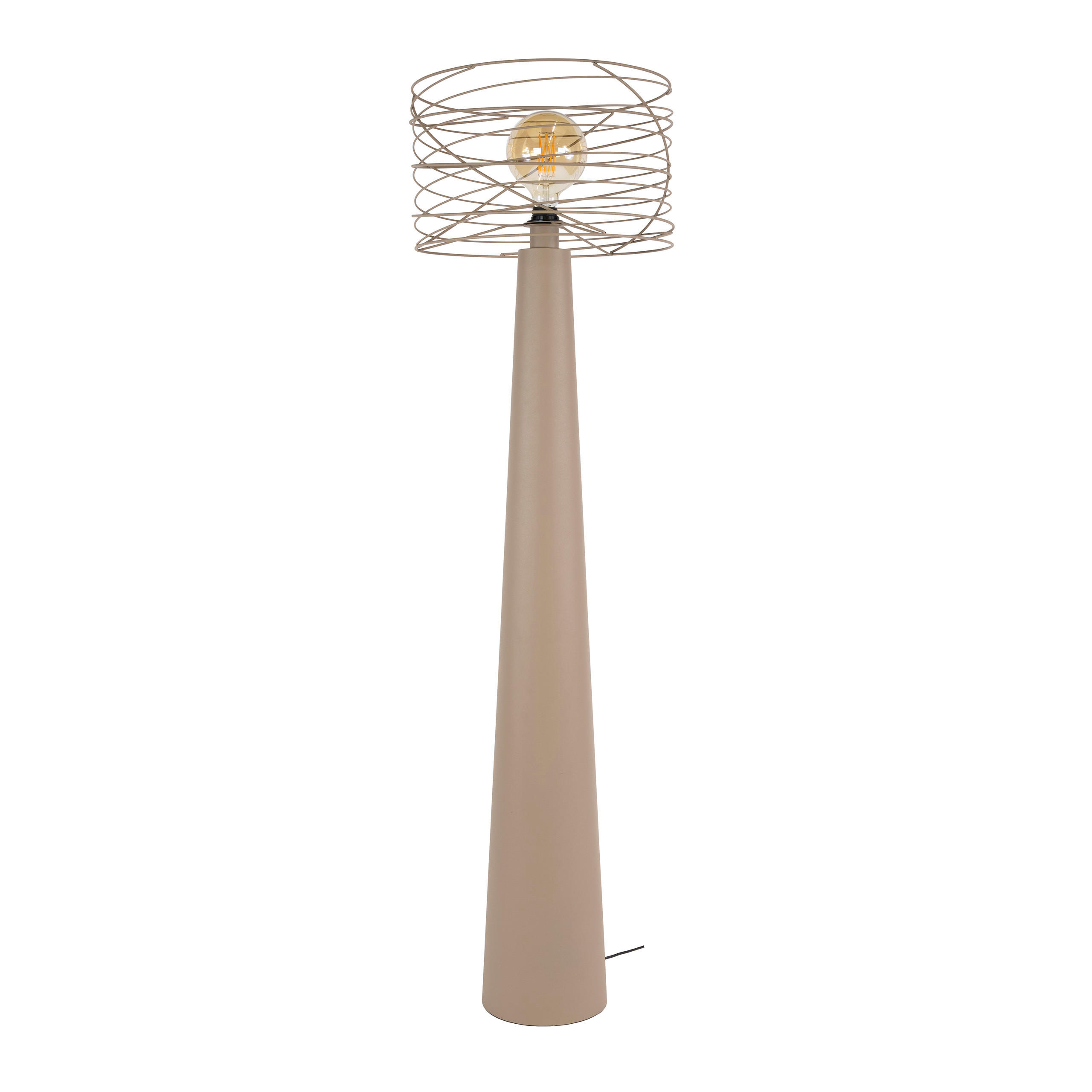 STEHLEUCHTE Curl Beige 40/40/145 cm - Beige, Metall (40/40/145cm) - Hoyz Collection