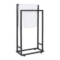 HANDTUCHSTÄNDER - Schwarz, Metall (41/77/21cm) - Relaxdays