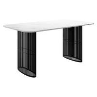 ESSTISCH Arcadia 160 - Schwarz/Weiß, Holzwerkstoff/Metall (90/160/76cm) - MIRJAN24