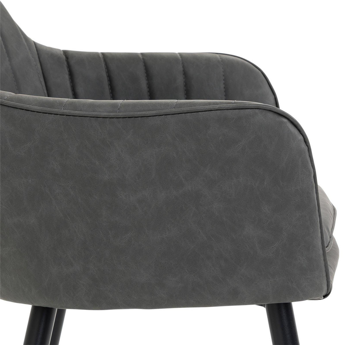 ESSZIMMERSTÜHLE ETTA 2er-Set grau - Grau, Textil (57/85/58cm) - IDIMEX