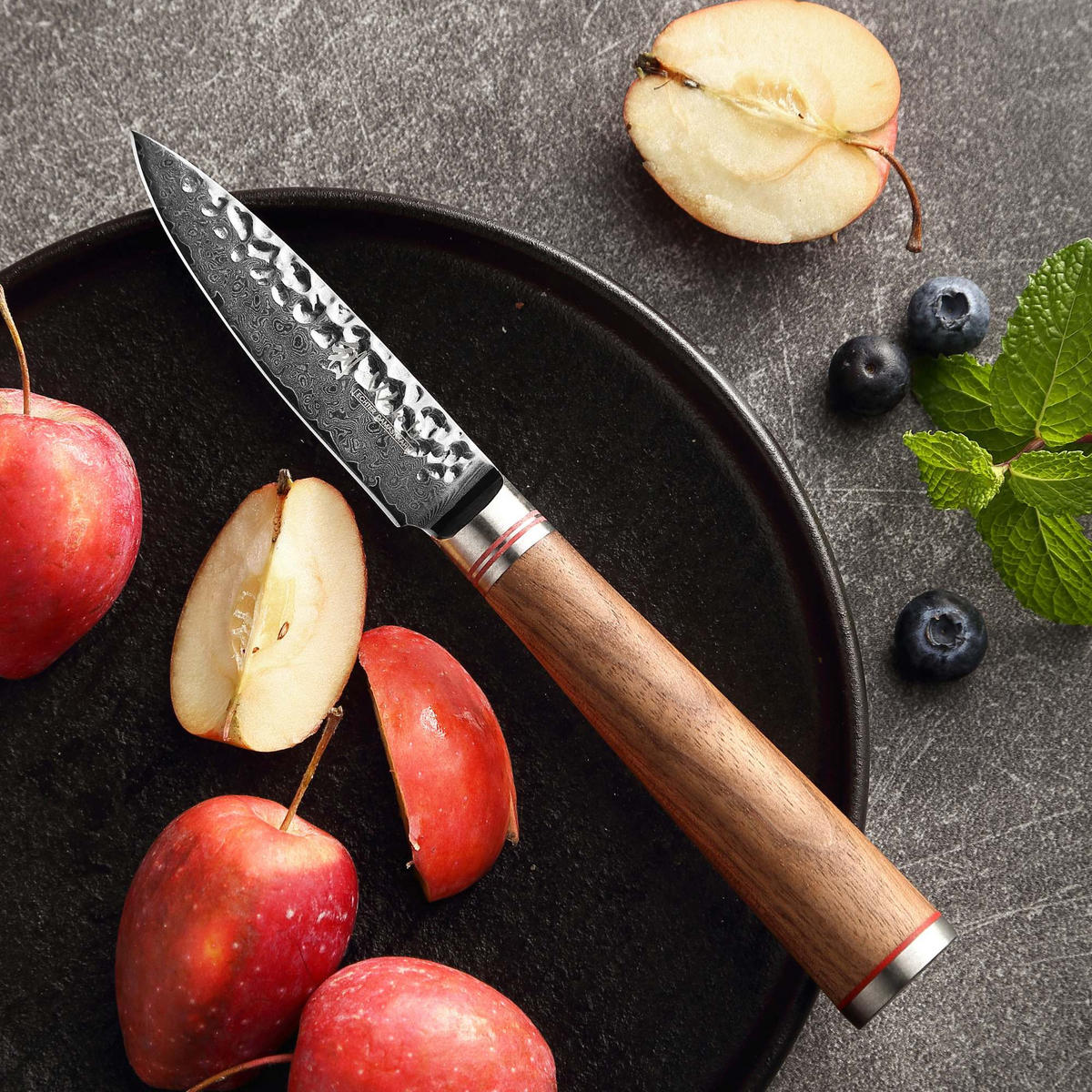 OFFICEMESSER 9 cm - Nussbaumfarben, Holz/Metall (20cm) - Wakoli