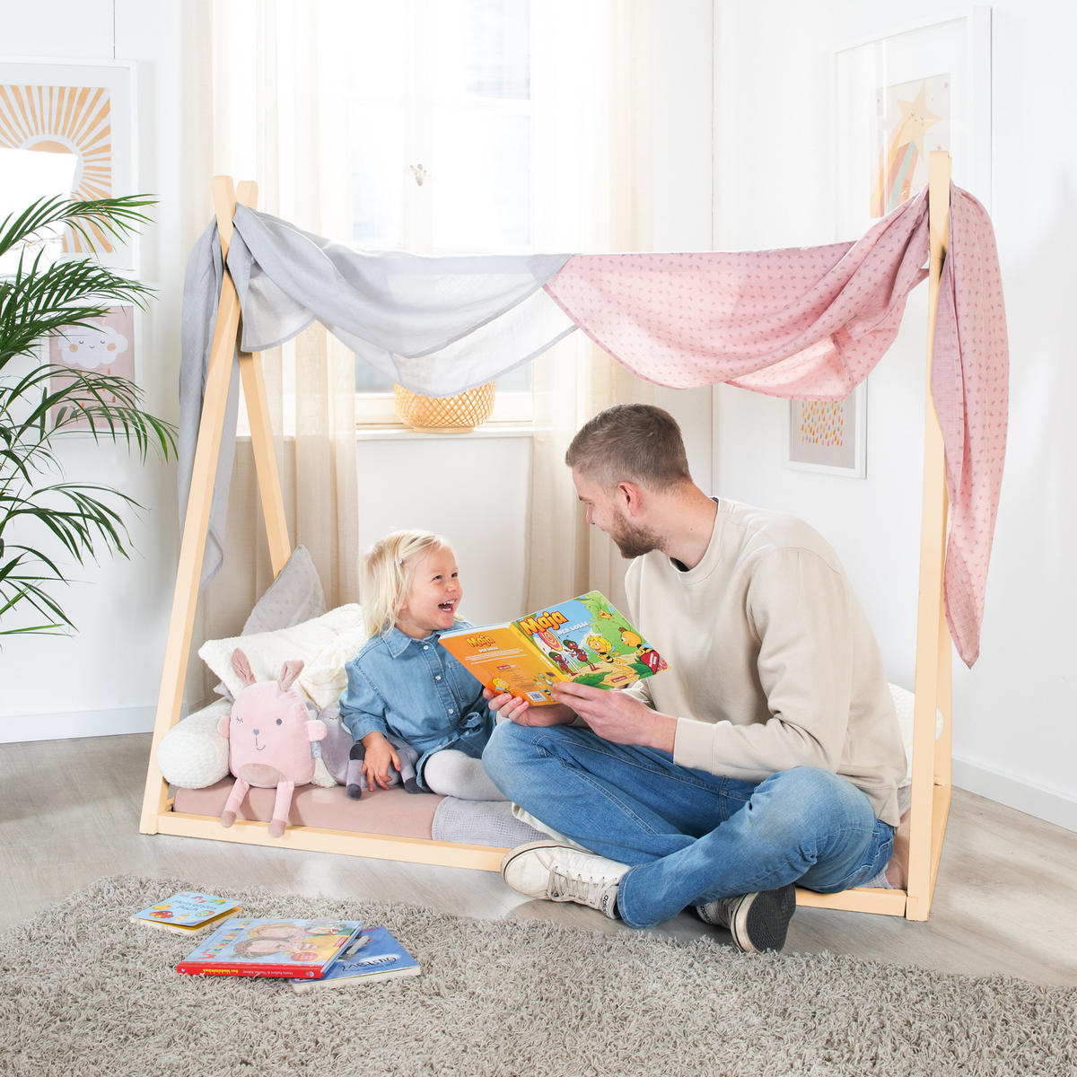 TIPPIBETT 70 x 140 cm Montessori Bambus - Naturfarben, Holzwerkstoff (70/140cm) - Roba