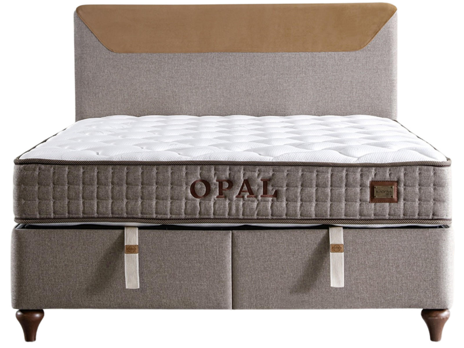 POLSTERBETT Opal Braun 140x200 Braun - Braun, Textil/Metall (140/200cm) - Villa Möbel