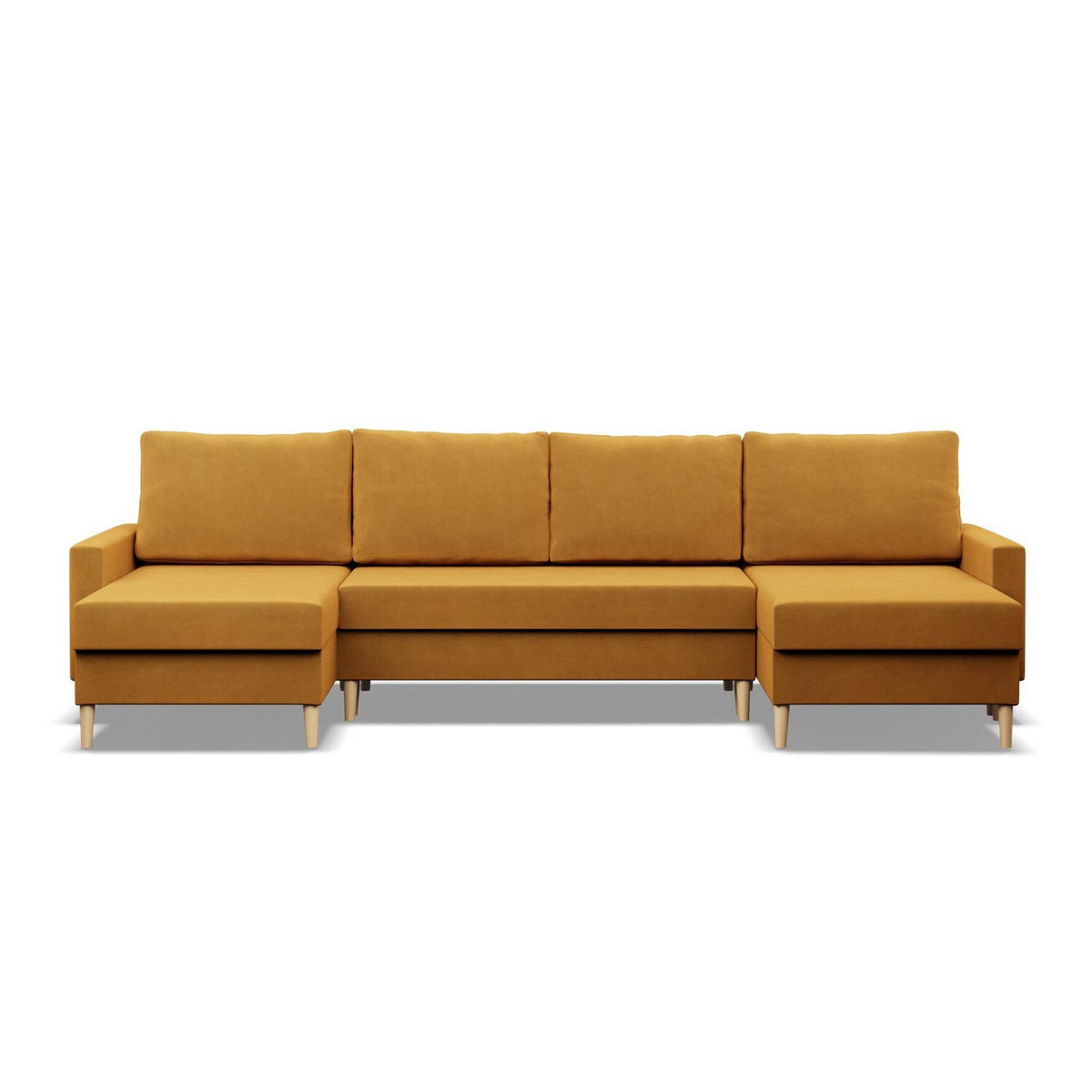 WOHNLANDSCHAFT Blank gelb - Gelb, Textil (294/92/140cm) - SIMKAM Furniture