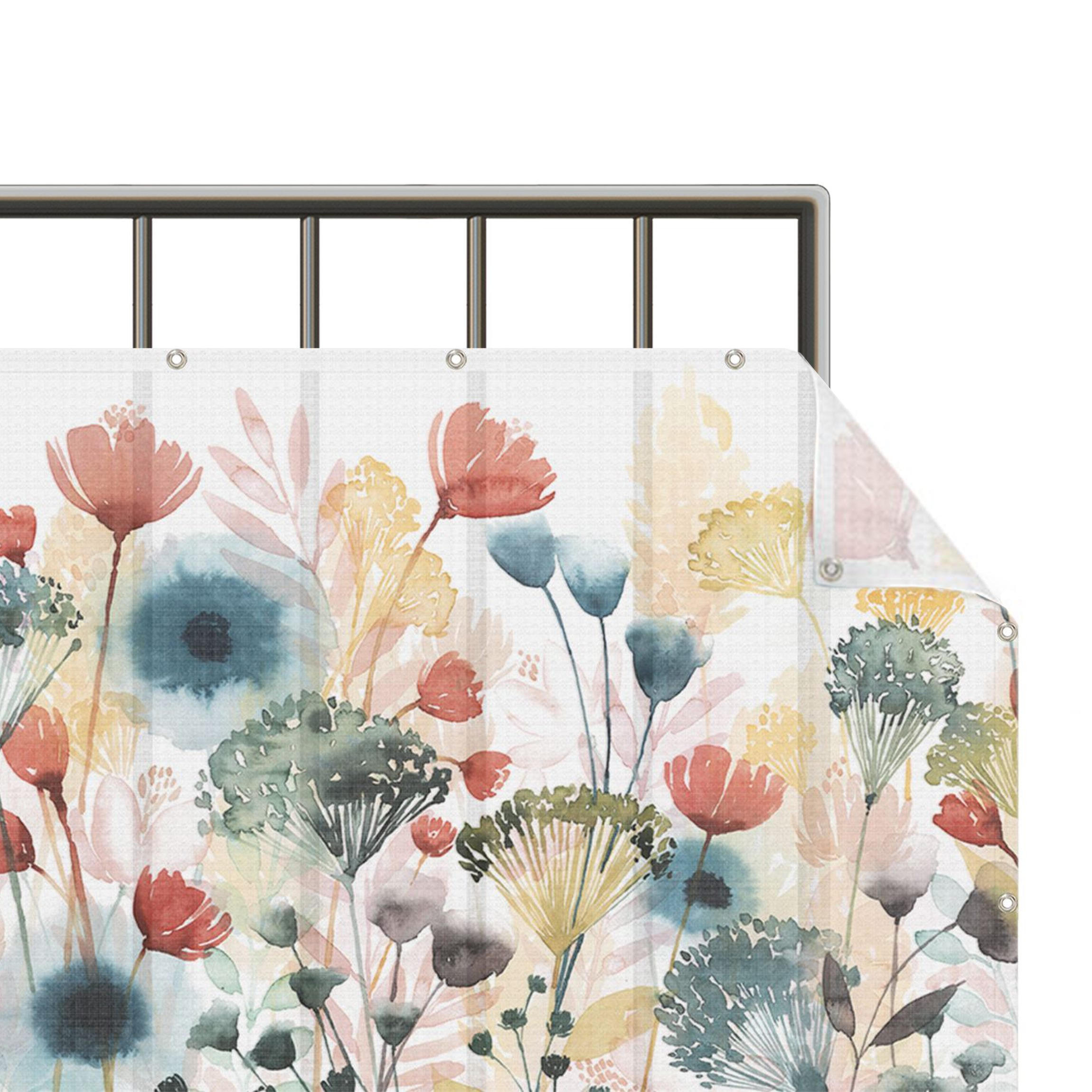 BALKON SICHTSCHUTZ Wildblumen im Sommer III 100/75 cm - Multicolor, Kunststoff (100/75cm) - Bilderwelten