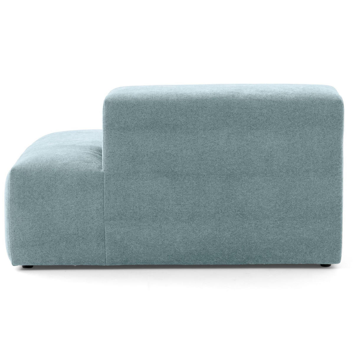 3-SITZER modulares Sofa HEAVEN SET 1 Rechts, Breite 255 cm Webstoff Blaugrau - Blaugrau/Schwarz, Holz/Kunststoff (102/71/255cm) - Muffo