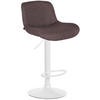 BARHOCKER Stoff dunkelbraun - Dunkelbraun/Weiß, Textil/Metall (50/85/50cm) - CLP