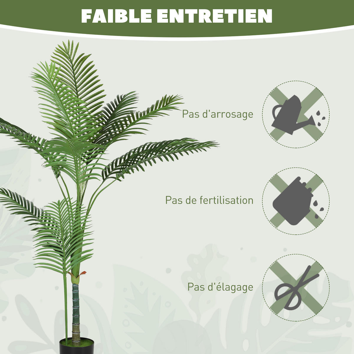 KUNSTPFLANZE DE-16627 150 cm, Areca-Design Grün - Grün, Kunststoff (150cm) - ComfortXL