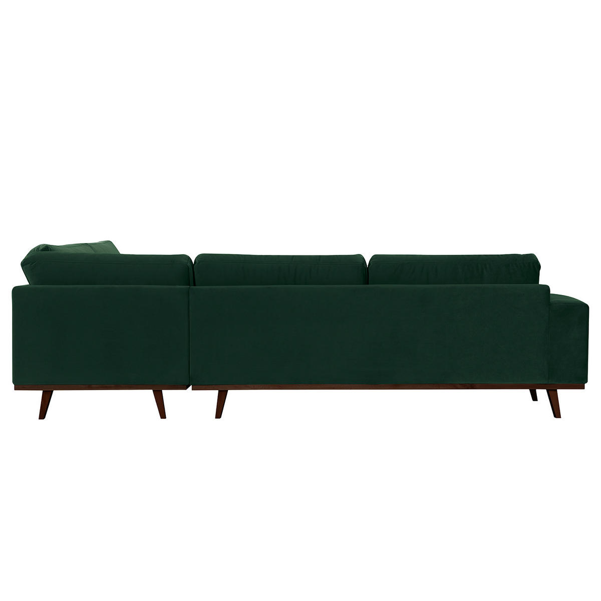 ECKSOFA mit Ottomane - Buchefarben/Grün, Buchenholz/Textil (287/219cm) - home24