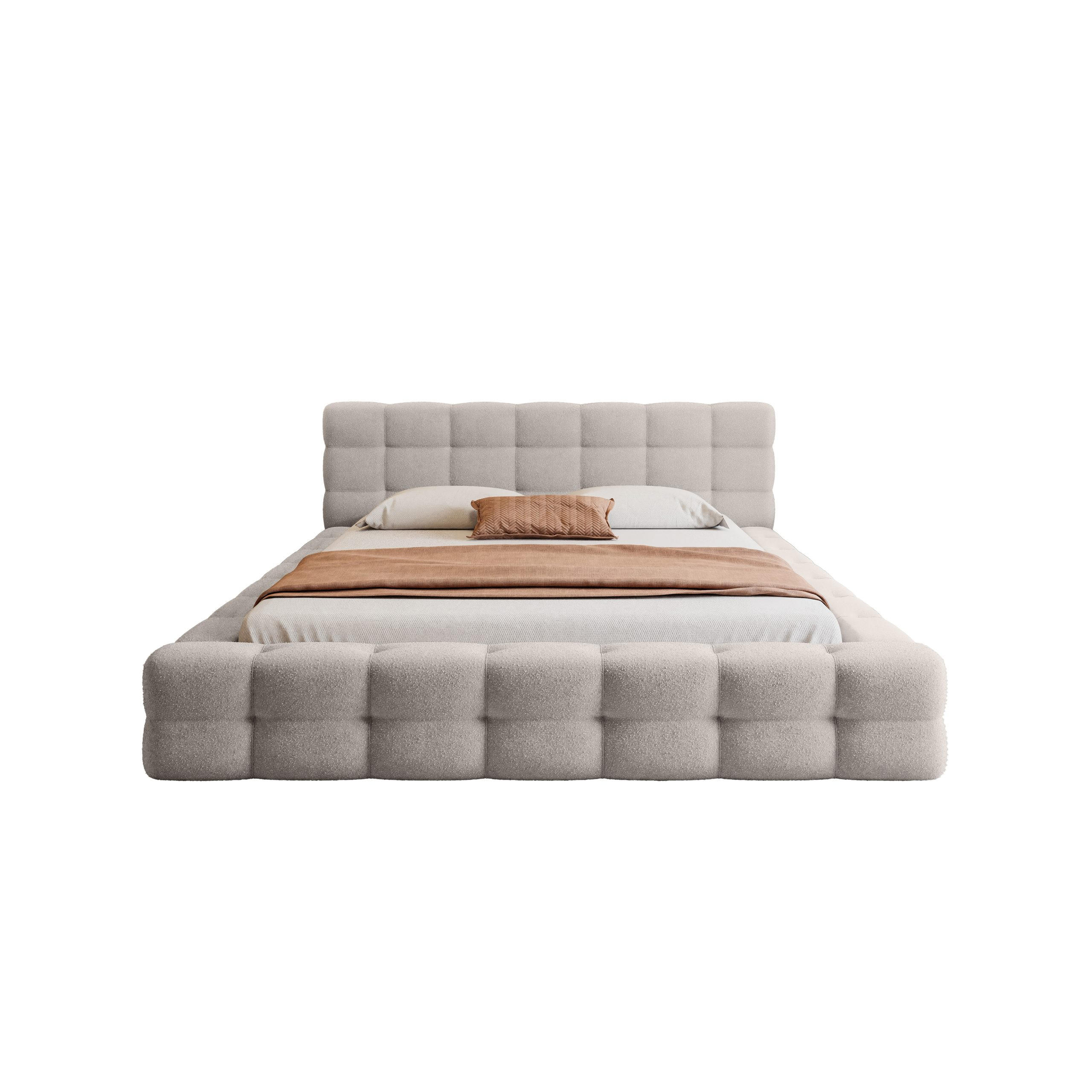 POLSTERBETT Calida 160x200 cm, Grau - Grau, Textil (160/200cm) - Fedve