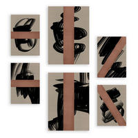 POSTER Set Mit 6 Utopisches Handwerk In Form Abstracts Ästhetische Dekorative Gemälde Für Ihr Wohnzimmer, Schlafzimmer, Zuhause A3 & A4 Rahmenlos - Klar, Papier (29/3cm) - Nacnic