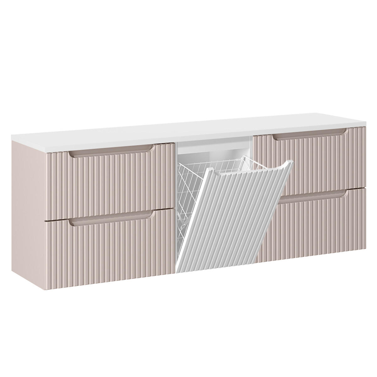 WASCHTISCHUNTERSCHRANK 160.4cm Riva Kaschmir - Beige, Holzwerkstoff (160.4/59.5/40cm) - Petits-meubles