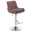BARHOCKER Stoff braun - Chromfarben/Braun, Textil/Metall (43/90/50cm) - CLP