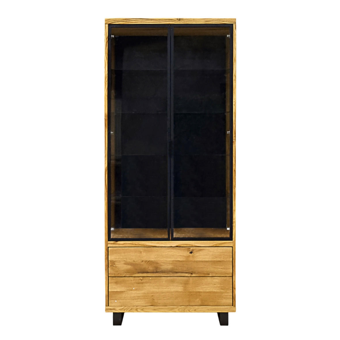 VITRINE mit Schubladen ins Wohnzimmer DELIO - Eichefarben, Holz (90/220/45cm) - Rawood Furniture