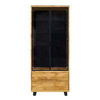 VITRINE mit Schubladen ins Wohnzimmer DELIO - Eichefarben, Holz (90/220/45cm) - Rawood Furniture